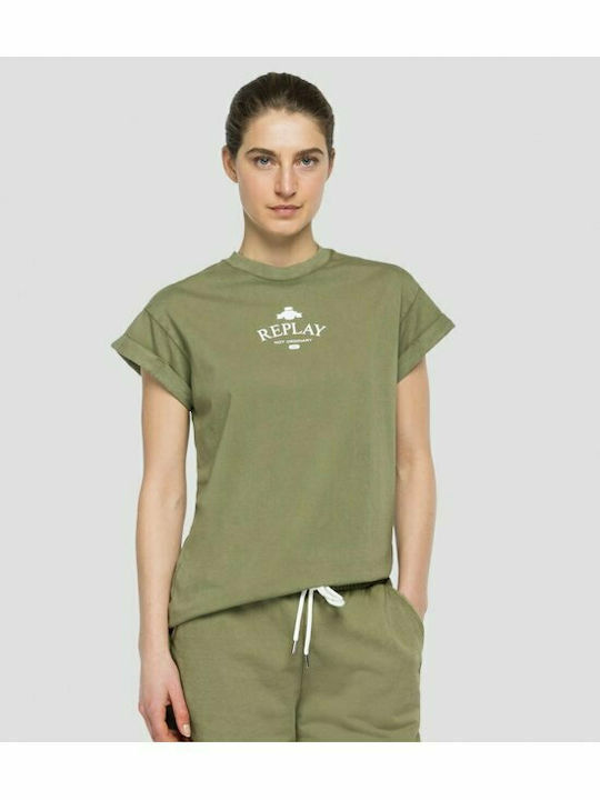 Replay Damen T-shirt Khaki