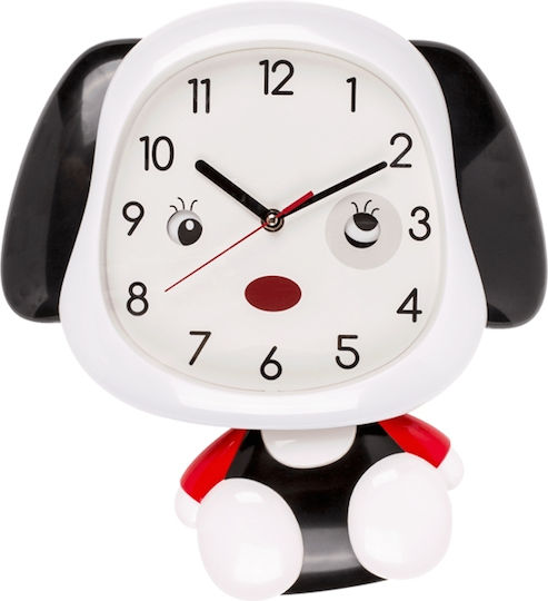 Out of the Blue Kids Wall Clock Plastic with Pendulum 33x35cm