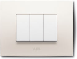 Abb Chiara Πλαίσιο Διακόπτη Οριζόντιας Τοποθέτησης σε Λευκό Χρώμα 72123