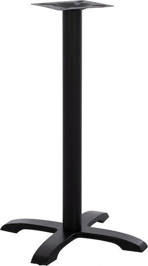 HomeMarkt Tischständer aus Gusseisen mit Regulator Black Checkmate 62x62x94cm
