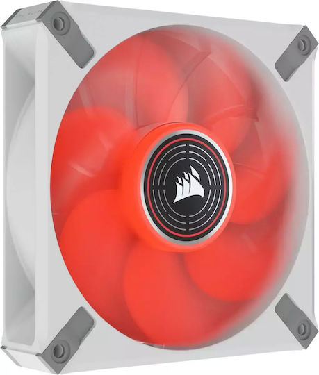 Corsair Ventilator Pentru Carcasă Premium ML120 LED Elite (2000rpm / 58.10cfm) Cu Iluminare Roșie Și Conexiune 4-Pin PWM Alb