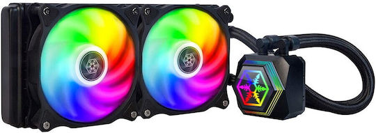 Silverstone PF240-ARGB-V2 v2 Υδρόψυξη AIO CPU με 2 Ανεμιστήρες 120mm
