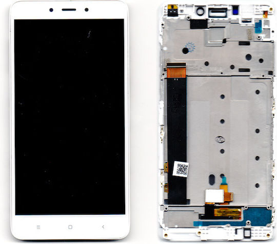 Οθόνη mit Touch-Mechanismus und Rahmen für Redmi Note 4 (Weiß)