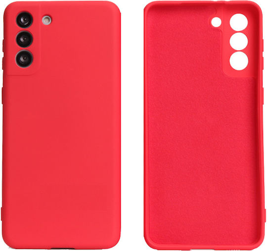 ObaStyle Liquid Velvet Back Cover Silicone Red (Galaxy S22+)