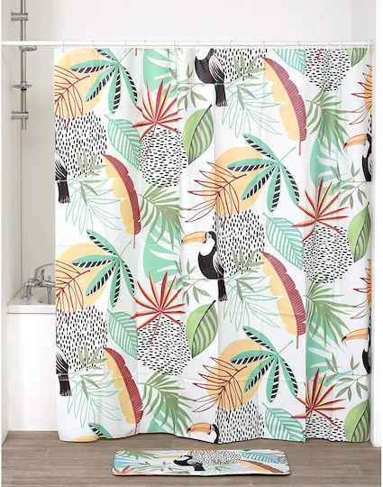 Eurocasa Perdea de Baie 180x180cm Multicoloră
