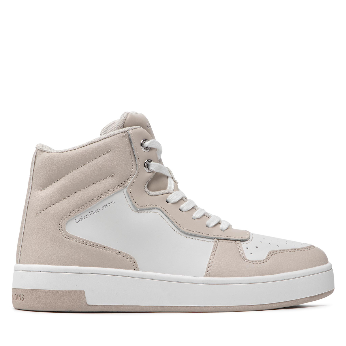 Calvin Klein Basketball Cupsole Γυναικεία Μποτάκια Μπεζ YW0YW005050LC