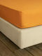 Nima Unicolors Σεντόνι Υπέρδιπλο με Λάστιχο 160x200+32εκ. Deep Orange