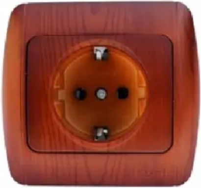 Elbi Zirve Power Socket Brown 1pcs