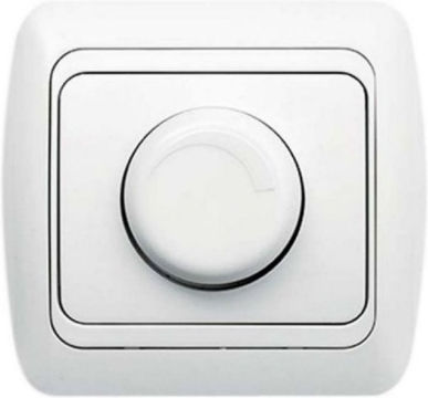 Elbi Elbi Tuna Comutator Cu Variator Încastrat Cu Ramă Clasic Rotativ 800W În Culoare Albă