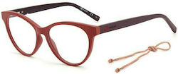 Missoni Plastic Eyeglass Frame Red MMI 0107 0Z3