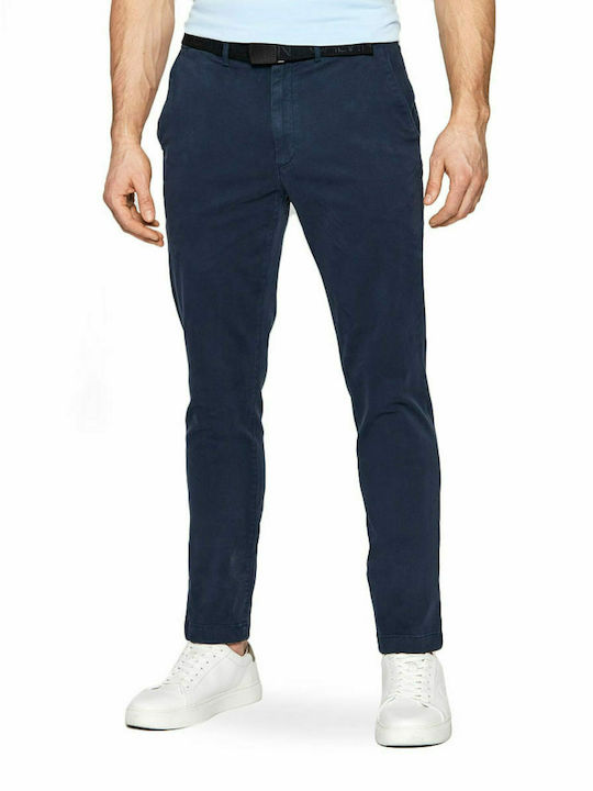 Calvin Klein Ανδρικό Παντελόνι Chino σε Slim Εφαρμογή Navy Μπλε