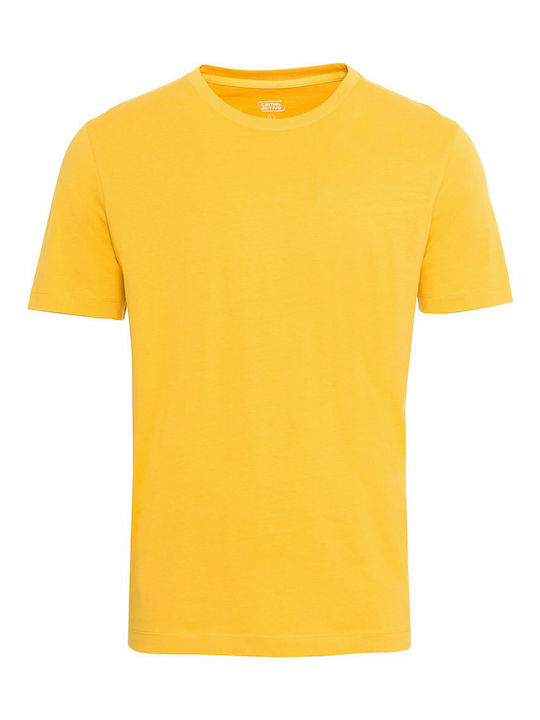 Camel Active Ανδρικό T-shirt Κίτρινο Μονόχρωμο
