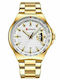 Curren Men's Watch 45mm Battery with Gold Metal Bracelet