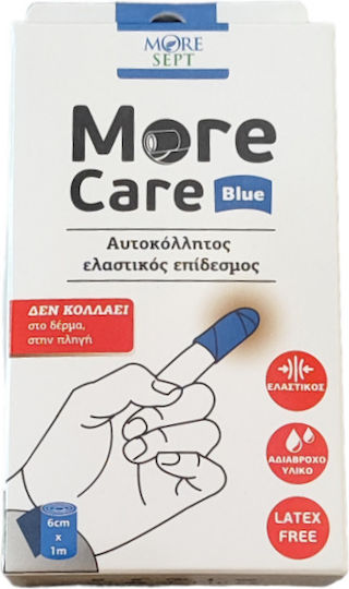More Sept More Care Αυτοσυγκρατούμενος Επίδεσμος 6cm x 1m Μπλε