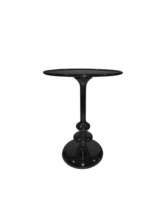 Round Side Coffee Table Royal Aluminum Black W41xL41xH56cm