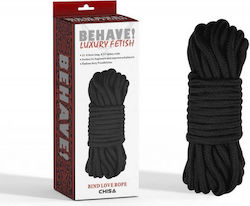 Chisa Novelties Behave! Σχοινί Δεσίματος Bind Love Rope 10m Black