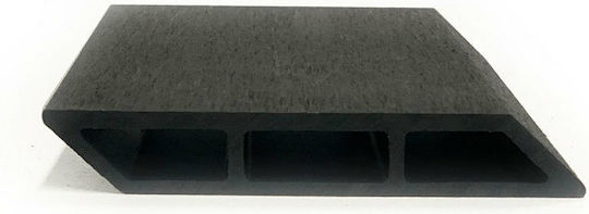 Dedron Umzäunung Deck für den Garten Seitwärts Schwarz aus WPC 360x12x2cm 1Stück Black