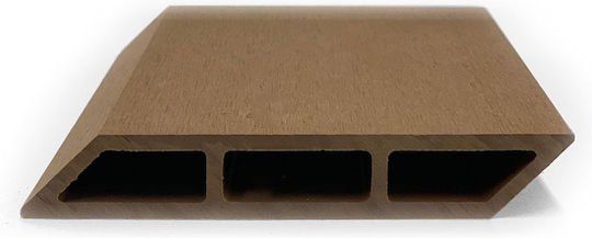 Dedron Umzäunung Deck für den Garten Seitenwand Teak aus WPC 360x12x2cm 1Stück