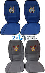 Carner Seat Covers Set 2pcs Warner Bros Looney Tunes Blue / Gray Διπλής Όψης Bugs Bunny/Taz 2 CRN-