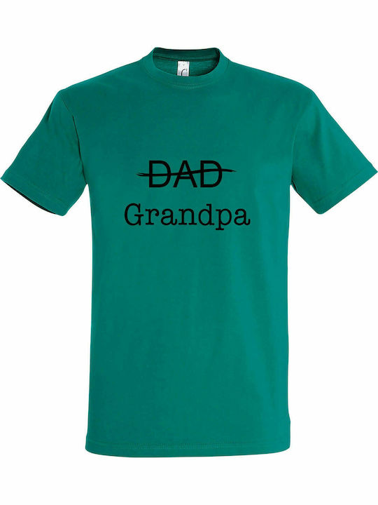 T-shirt Unisex " Vom DAD zum GRANDPA, ich werde Großvater ", Emerald