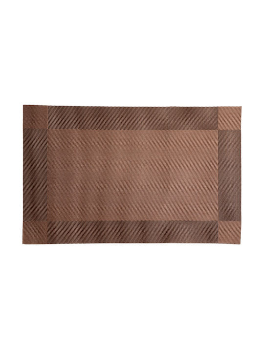 Placemat Plastic Brown 45x30cm 12pcs