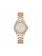 GC Watches Crown Γυναικείο Ρολόι 36mm Χρονογράφος Μπαταρίας με Ροζ Χρυσό Μεταλλικό Μπρασελέ