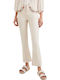 Jerry High Waist Women's Jean Trousers Flared in Skinny Fit Ecru