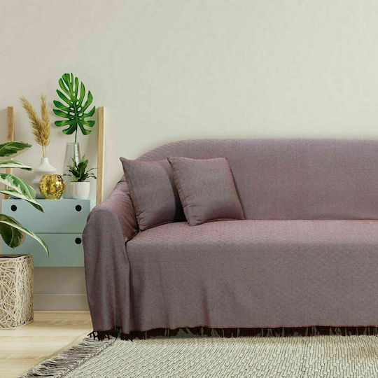 Das Home 0220 Three-Seater Sofa Throw 180x300cm Burgundy
