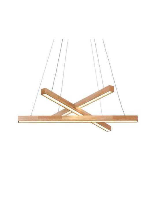 Aca Canela Pendant Light LED Suspension with Warm White Light Beige