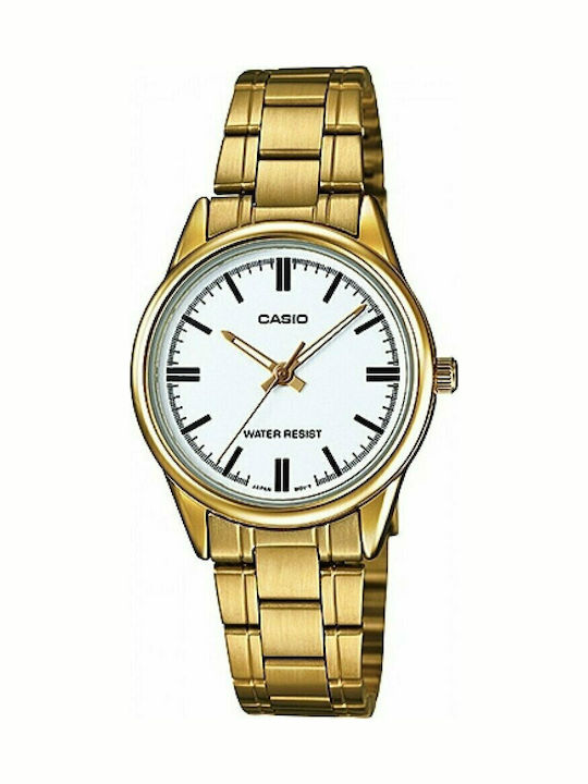 Casio Дамски Часовник 34мм Кварцов с Златна Мет...