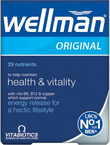 Vitabiotics Wellman Original 29 Nutrients Supplement for Testosterone Enhancement 30 Tablets
