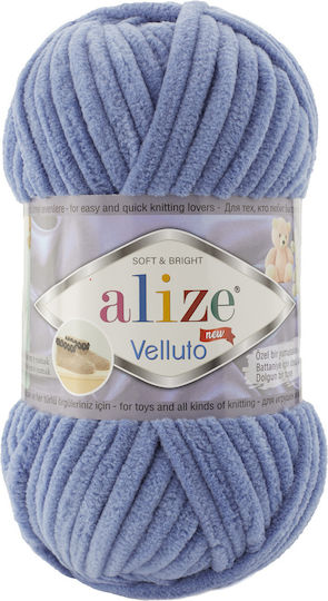 Alize Velluto Klobig Mikropolyester 374 Denim 68m 100g