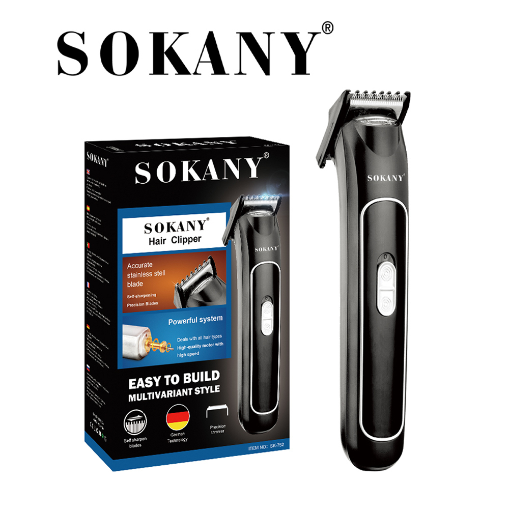 Sokany Επαναφορτιζόμενη Κουρευτική Μηχανή Μαύρη SK752 Skroutz.gr