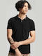 Polo Kurzarm Bluse Dunkelgrau