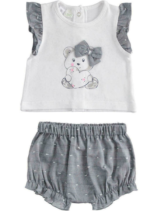 iDO Kids Set with Shorts Summer 2pcs White