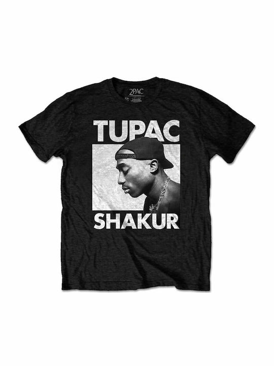 Rock Off Tupac Eyes Closed T-shirt σε Μαύρο χρώμα