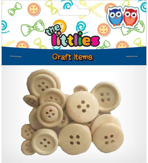 The Littlies Ξύλινα Κουμπιά 24τμχ