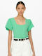 Only Kendra Women's Summer Blouse Short Sleeve Mint Green