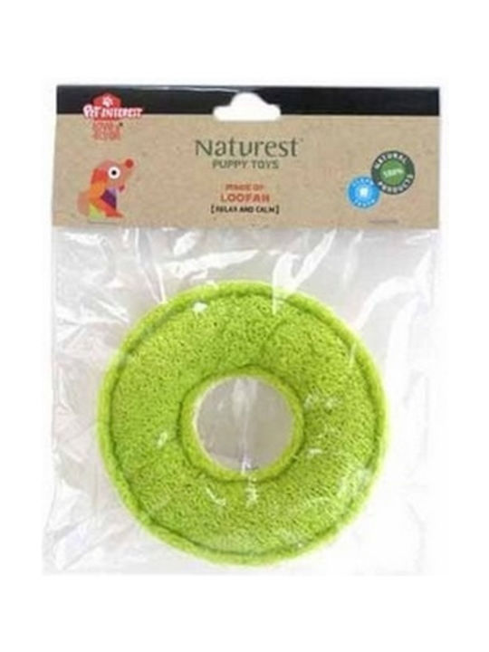 Pet Interest Loofah Ring Dog Toy Green