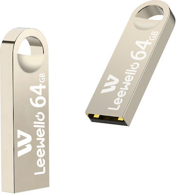 Leewello 64GB USB 3.0 Stick Ασημί