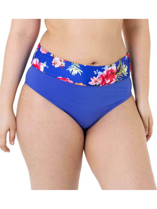 Dorina Campora Bikini Slip Hohe Taille Blau