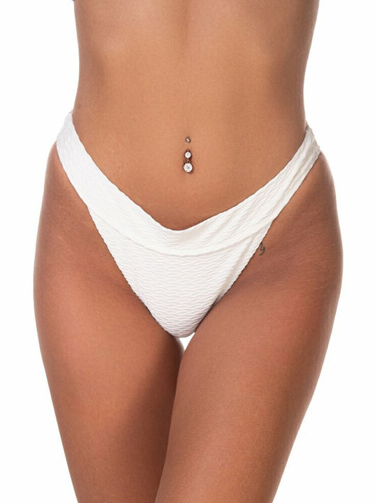 Novella Bikini Brasilien Hohe Taille Weiß