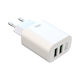 XO Φορτιστής με 2 Θύρες USB-A και Καλώδιο micro USB Λευκός (L85C)