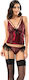 Moongirl Emily 2052 Seturi de lenjerie sexy Bordeaux / Black MG2052