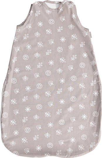 Lorelli Summer Sleeping Bag Abstract Leaves 0.5 Tog Beige