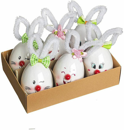 JK Home Decoration Oster Ei Papier Weiß Set 6 Stück