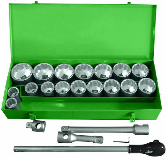 JBM Ratschen- & Steckschlüssel-Sets 1" 22Stück