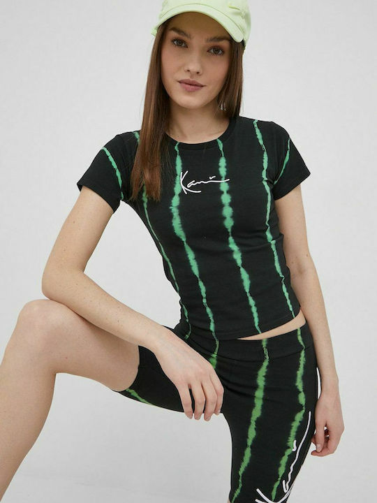 Women's Crop T-shirt Black/Green