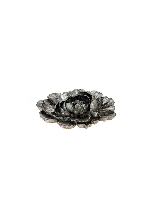 Zen Collection Wall Decor Silver Made of Plastic 25x3x25cm
