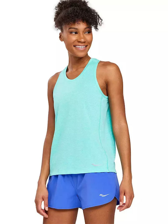 Saucony Stopwatch Singlet Damen Sportlich Bluse Ärmellos Türkis